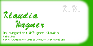 klaudia wagner business card
